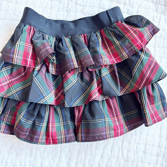 Ralph Lauren Girls Black & Red Tartan Plaid Ruffle Skirt SIZE 3T - Picture 4 of 4